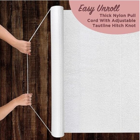 Modern romance wedding aisle runner Princess swirl scroll flourish 100 feet long - Picture 3 of 7